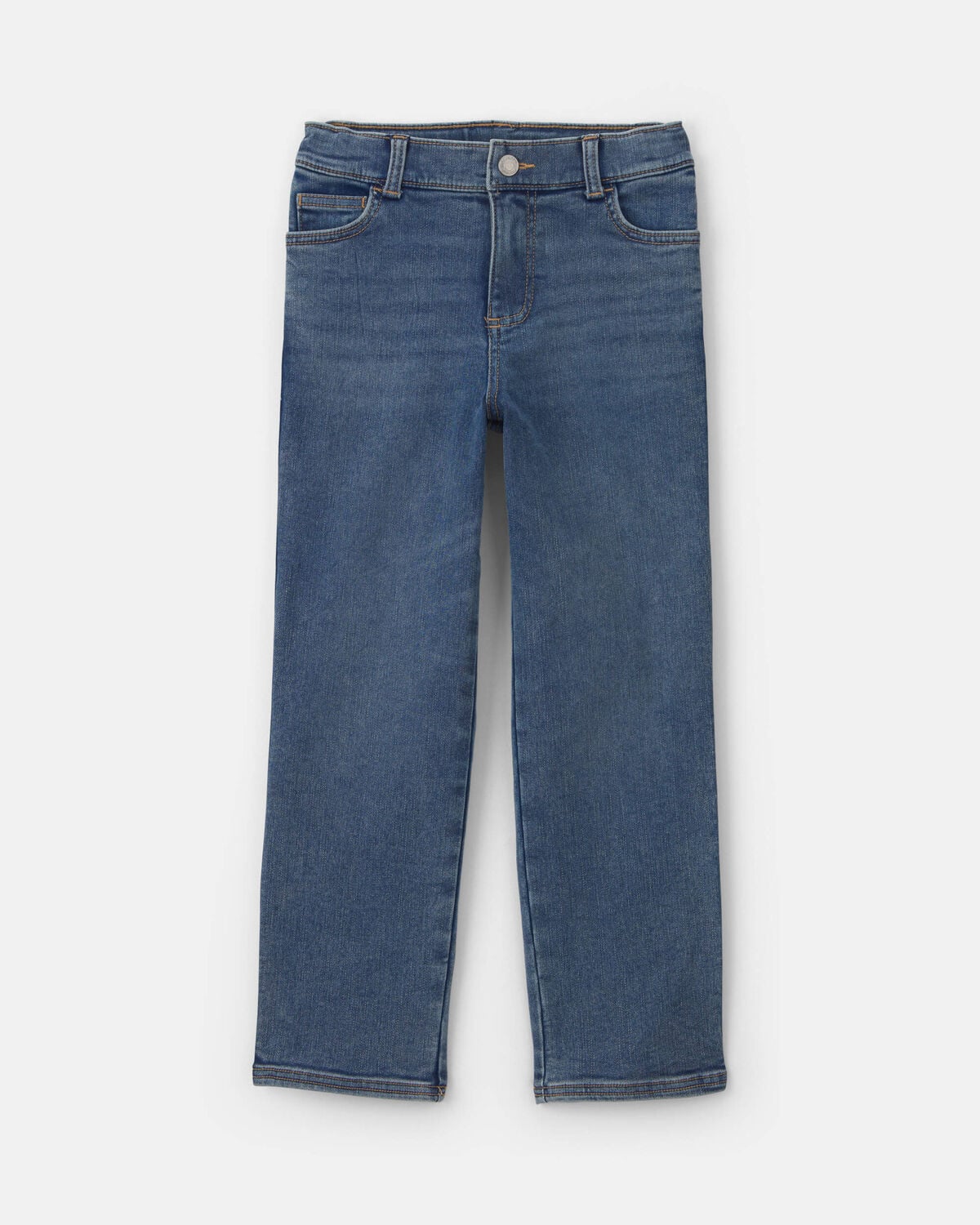 Boys Fleece-Lined Relaxed Jeans - Dark Wash