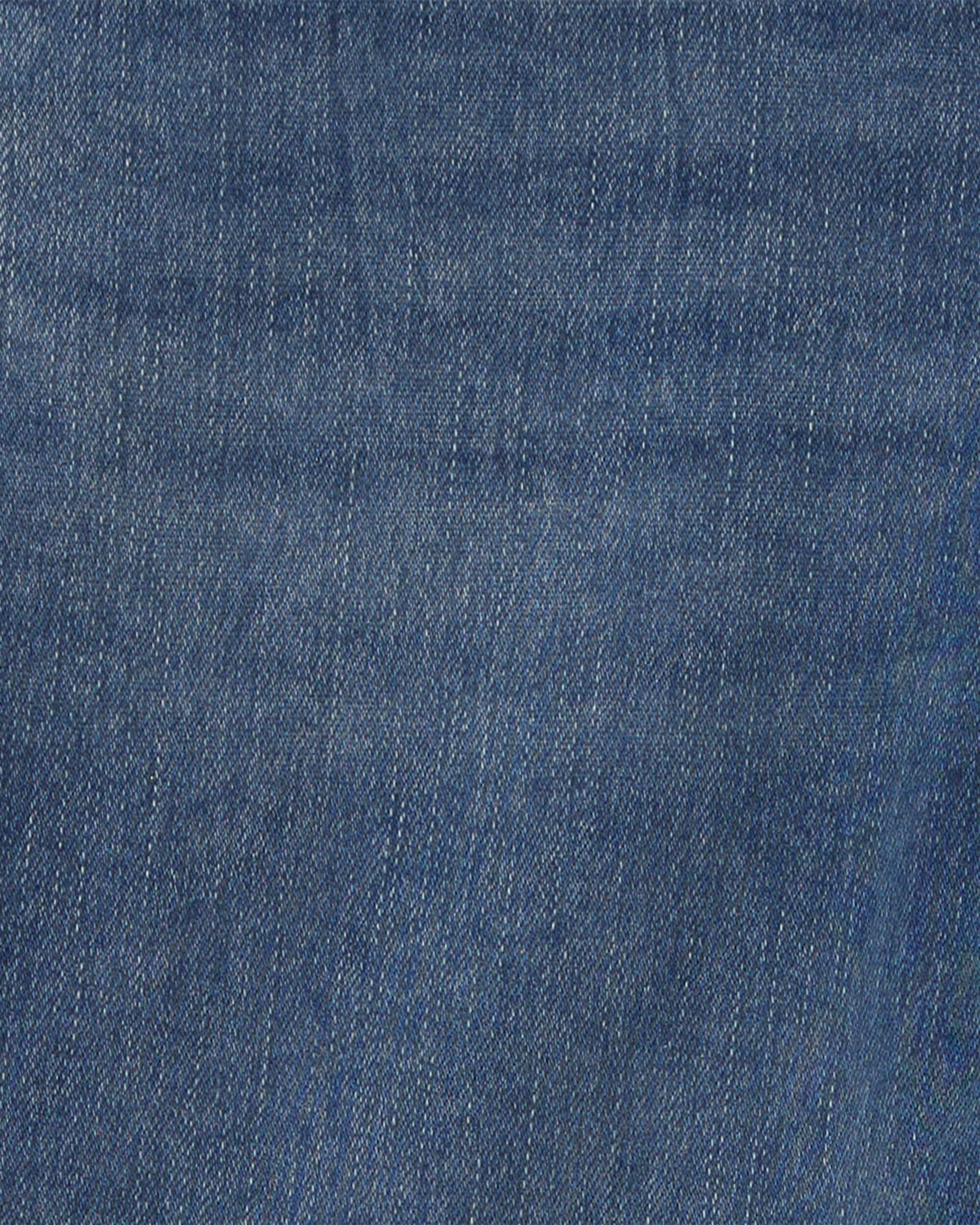 Boys Fleece-Lined Relaxed Jeans - Dark Wash - Image 5