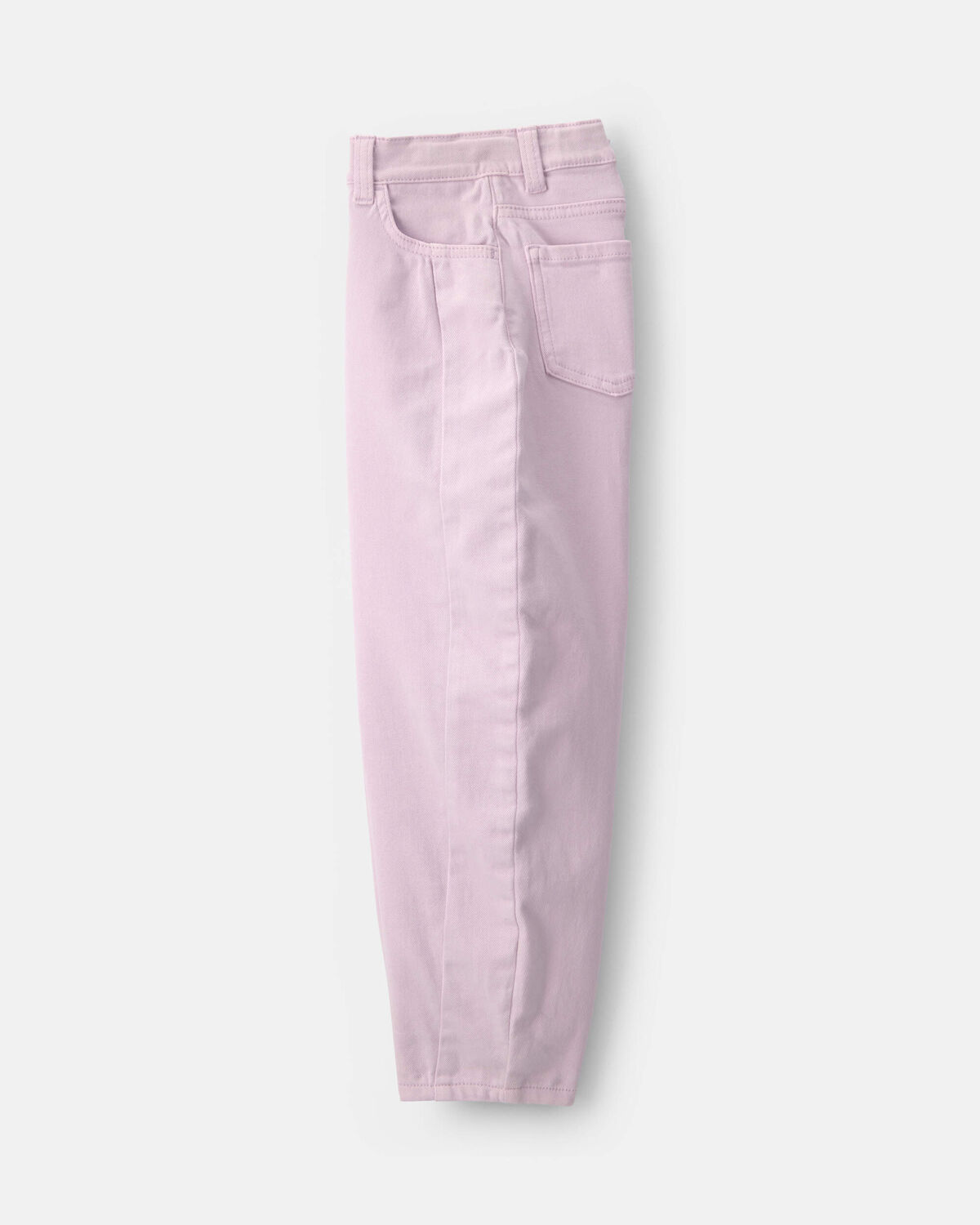 Girls Teddy Fleece Denim Barrel Jeans - Purple - Image 3