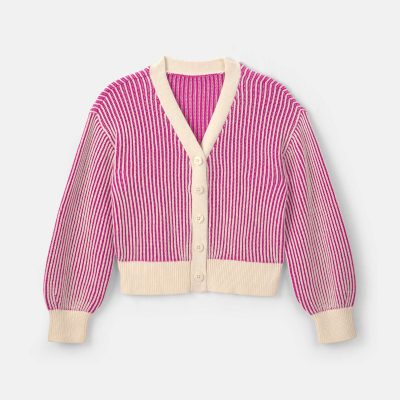 Girls Button-Down Cardigan Sweater - Pink