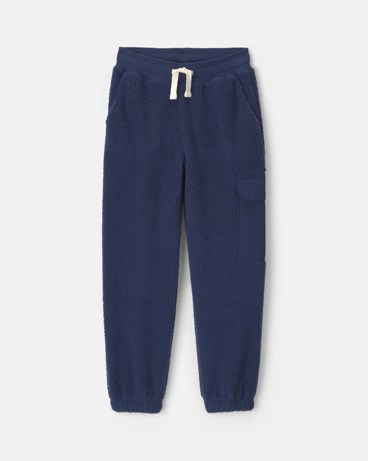 Boys Fleece Cargo Joggers - Navy Blue