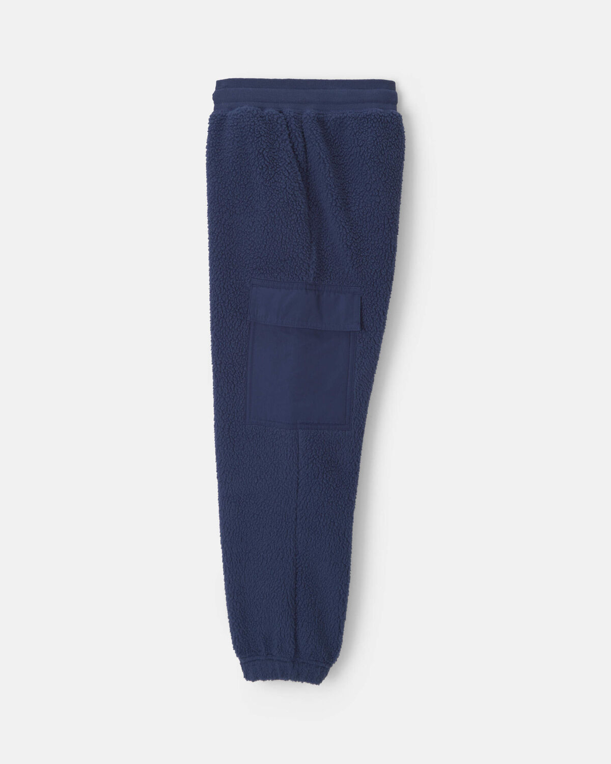 Boys Fleece Cargo Joggers - Navy Blue - Image 3