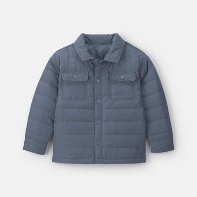 Boys Collared Puffer Jacket - Blue