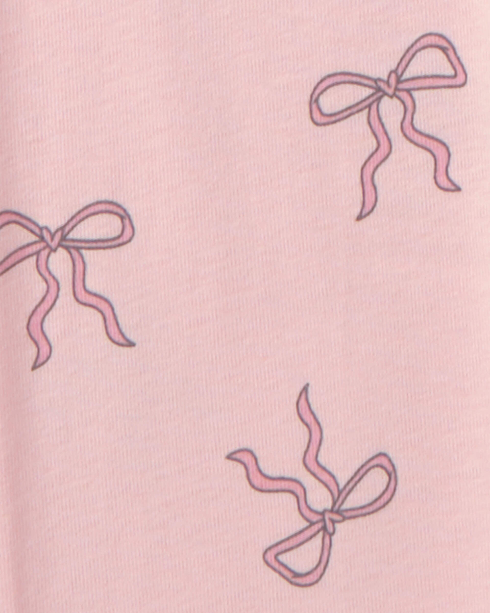 Girls 'Always On Pointe' Ballerina 100% Cotton 4-Piece Pajama Set - Pink/White - Image 5