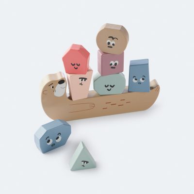 Toddler Otter Wooden Stacker Activity Set