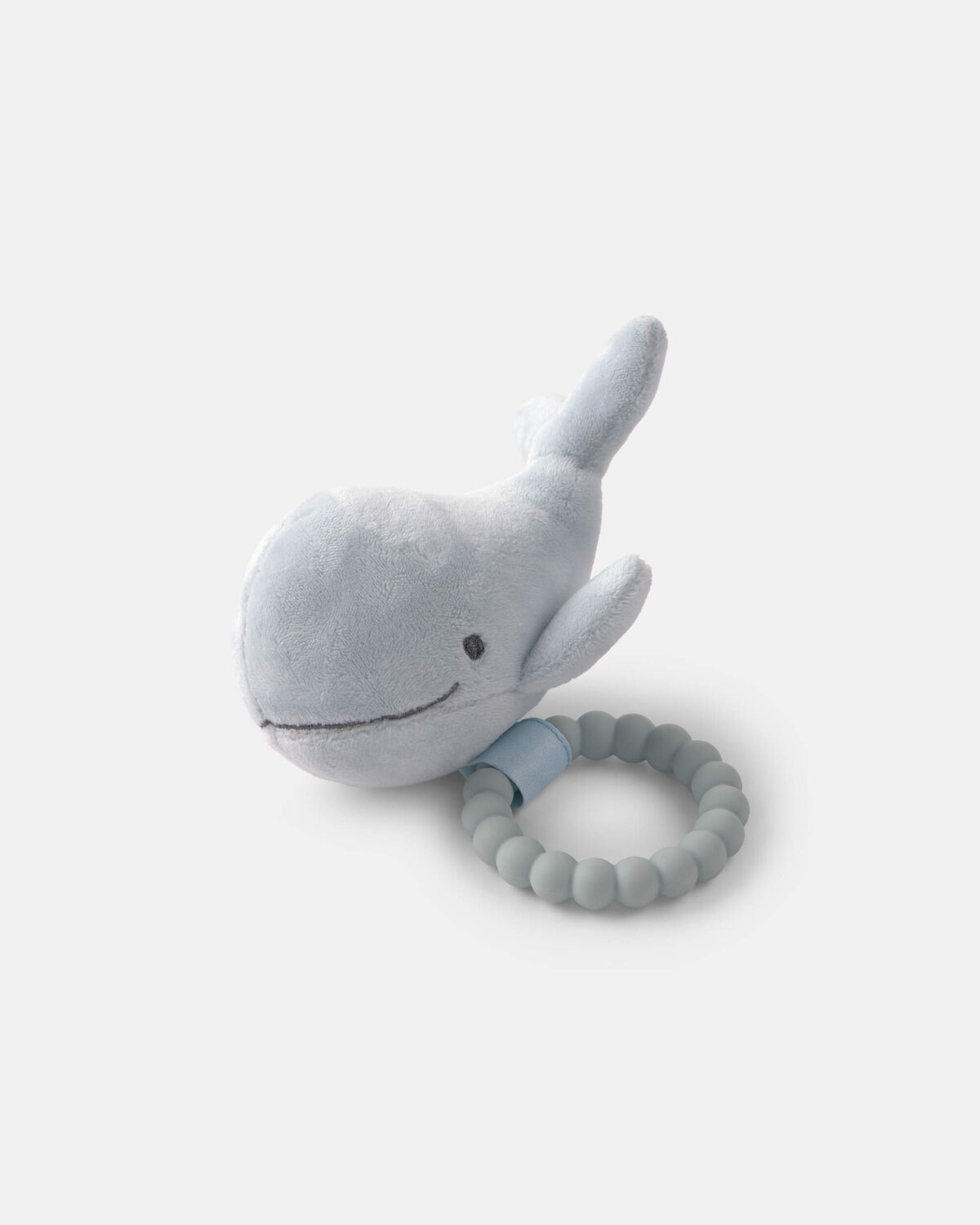 Whale Plush Teether - Blue