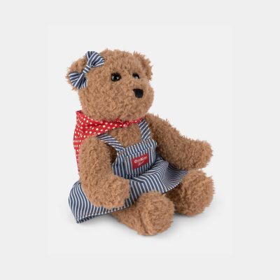 Tosh B'gosh' Bear Plush with Hickory Stripe Skirtall
