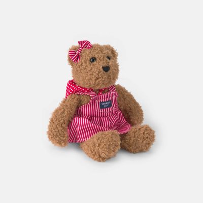 Girls Tosh B'gosh' Bear Plush with Hickory Stripe Skirtall