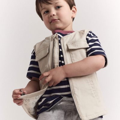 Toddler Zip-Up Vest - Khaki