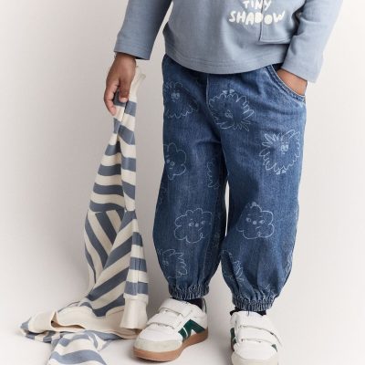 Toddler Squish Jump Rope Jogger in Denim - Blue