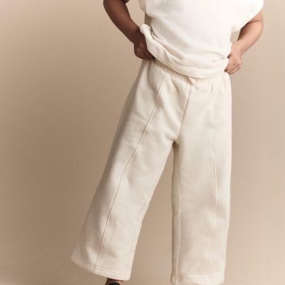 Toddler Girl Linda Wide Leg Pant - Cream