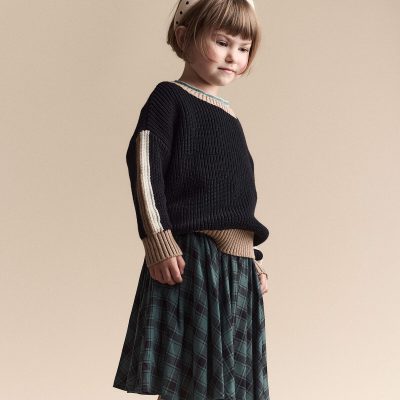 Toddler Girl Avenue Twirl™ Midi Skirt in Plaid - Green/Black