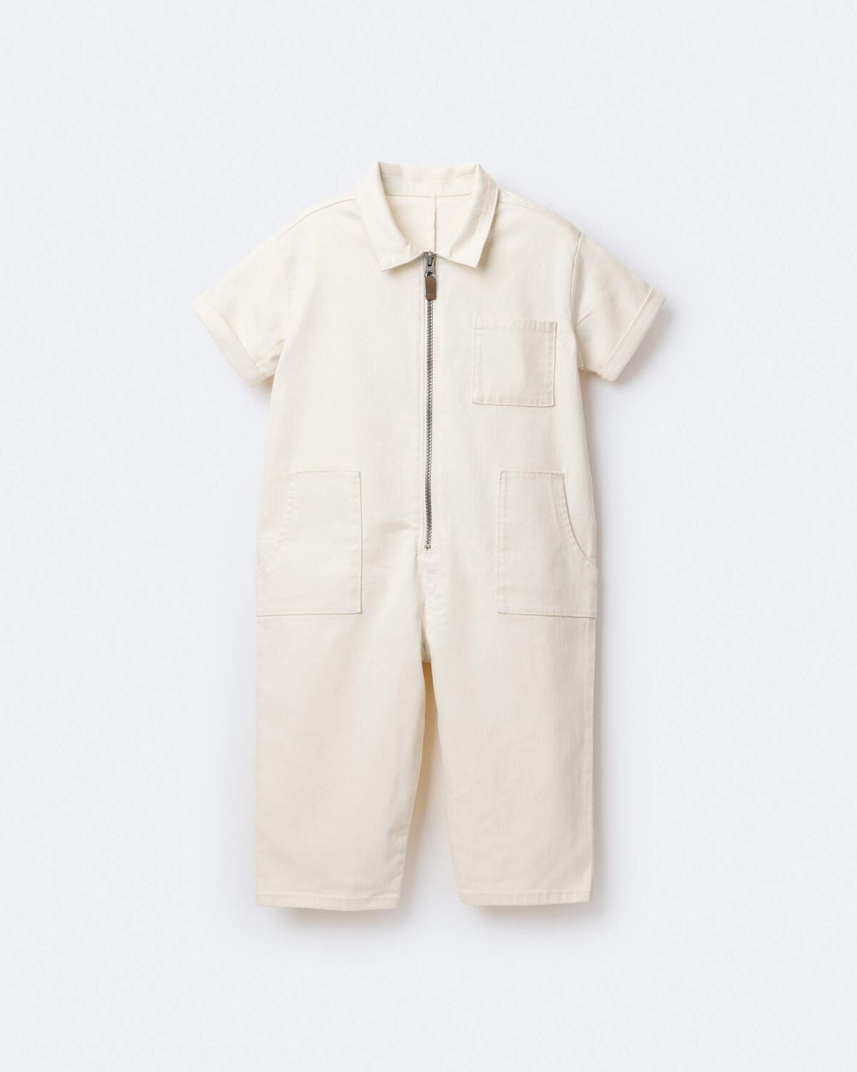 Toddler Day Out™ Cropped Jumpsuit - Cream - Image 6