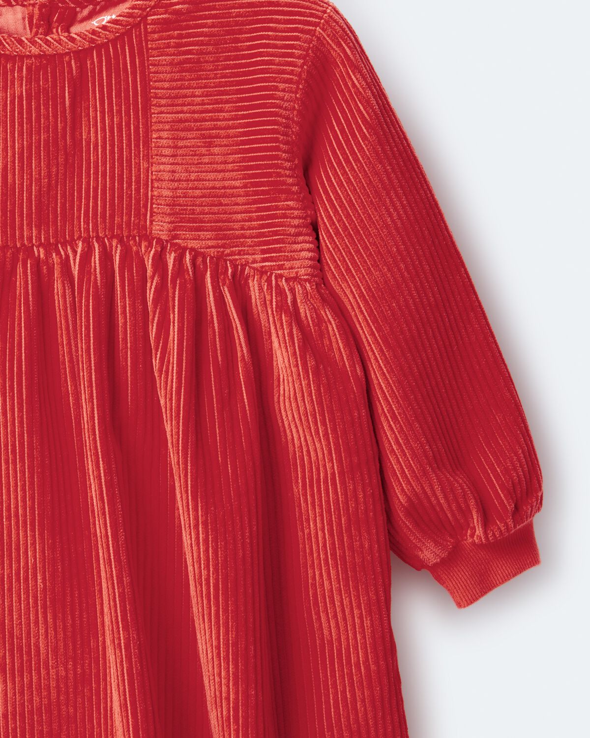 Toddler Girl Long-Sleeve Corduroy Dress - Orange - Image 6