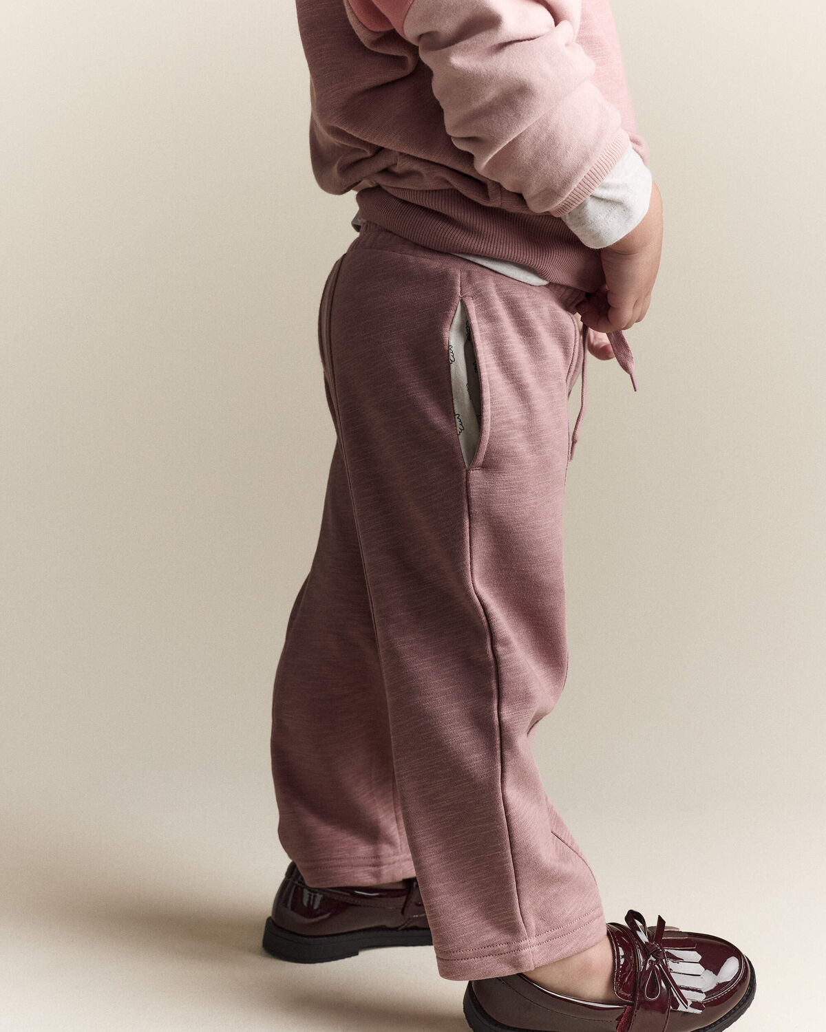 Toddler Girl Linda Wide Leg Pant - Mauve - Image 4