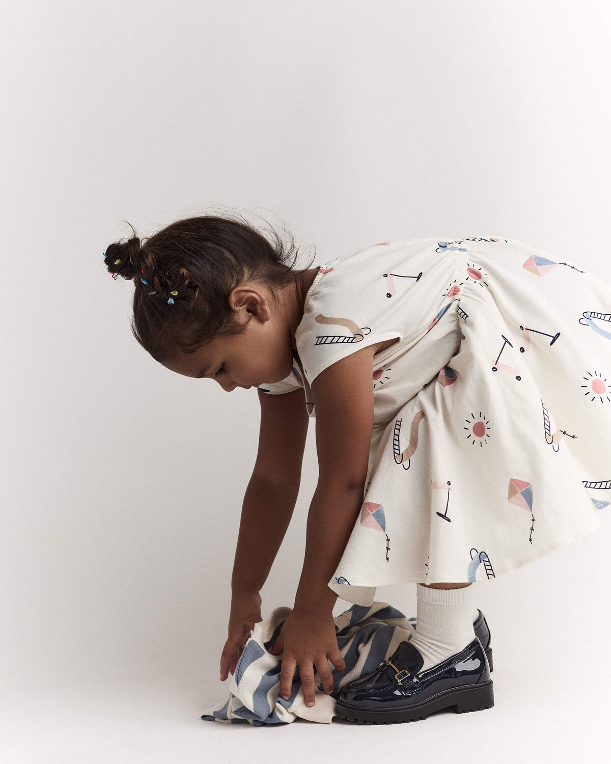 Toddler Girl Avenue Twirl™ Dress in Park Day Print - Cream - Image 5