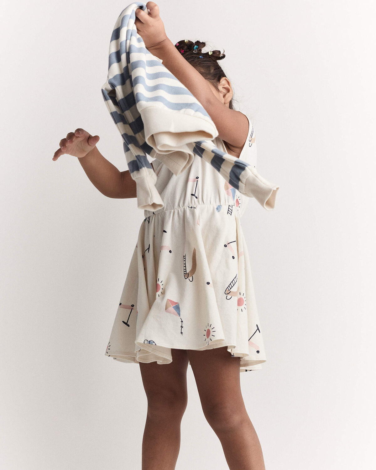 Toddler Girl Avenue Twirl™ Dress in Park Day Print - Cream - Image 6