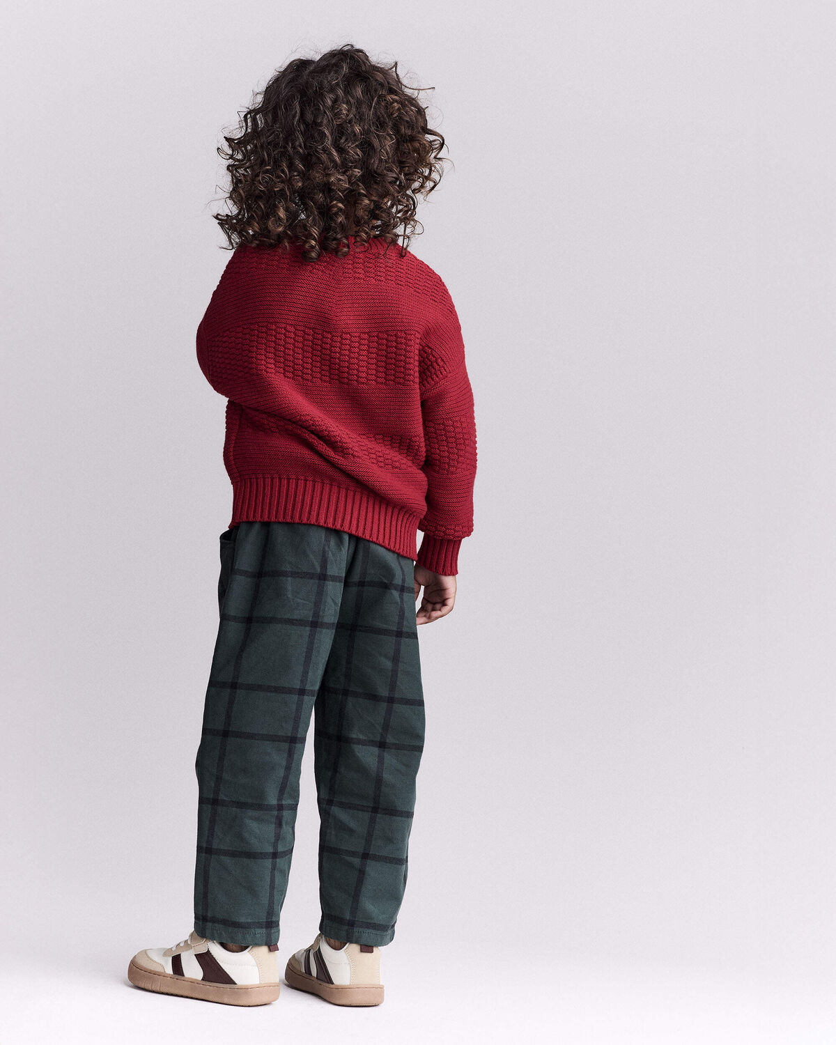 Toddler Boy Pull-On Pant in Plaid - Dark Green - Image 5