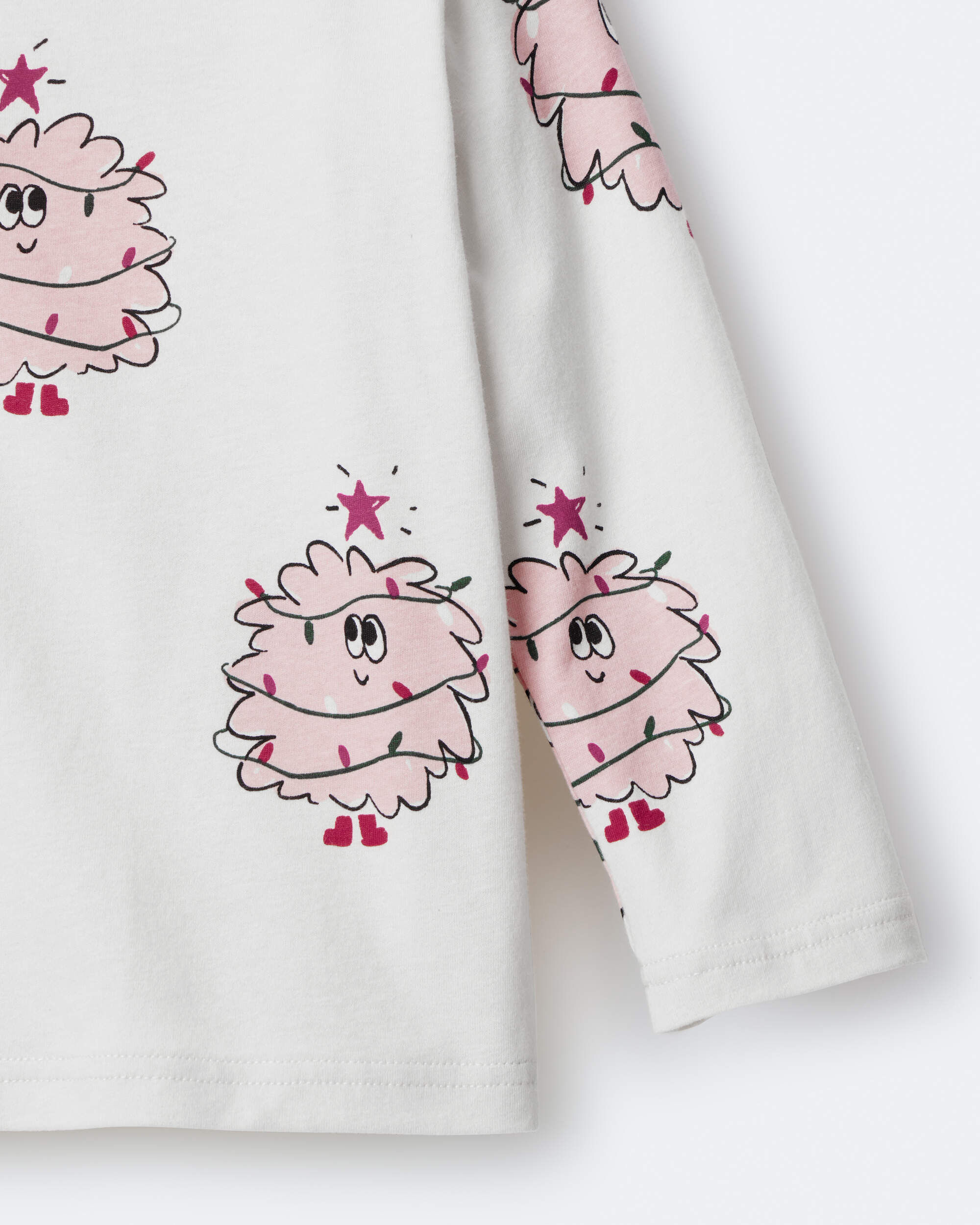 Toddler Girl Long-Sleeve Relaxed Tee in Polka Dot Print - Pink - Image 4