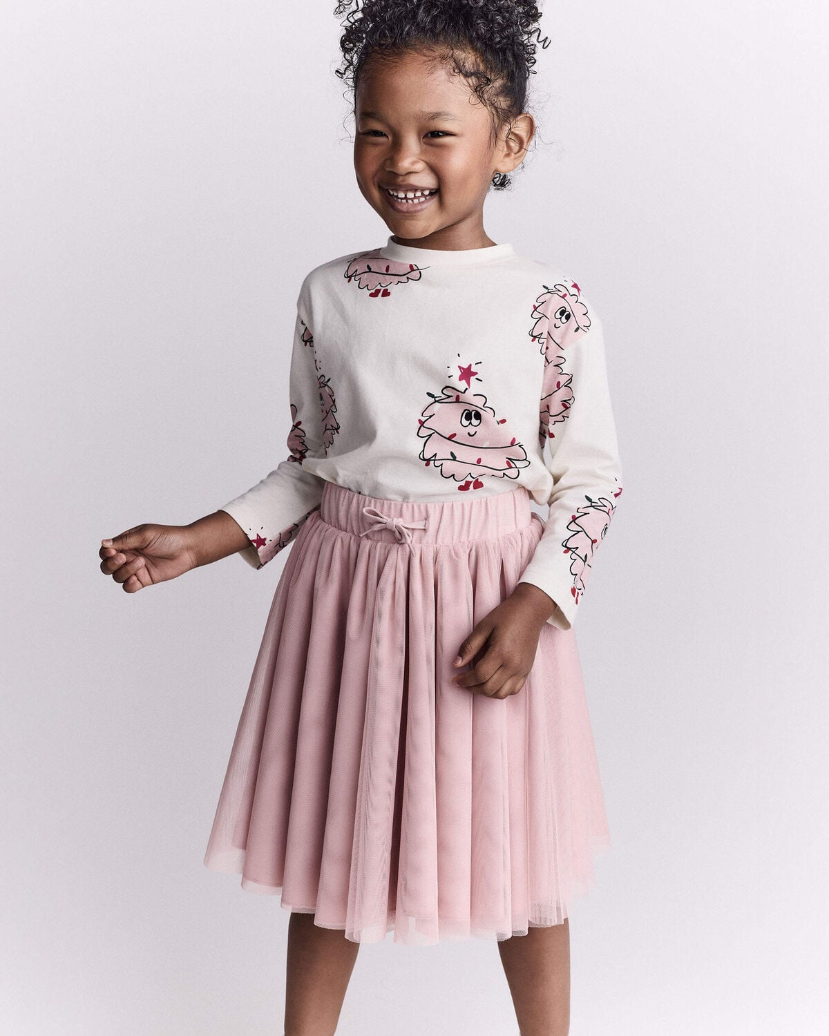 Toddler Girl Avenue Twirl™ Midi Skirt with Tulle - Light Pink - Image 3
