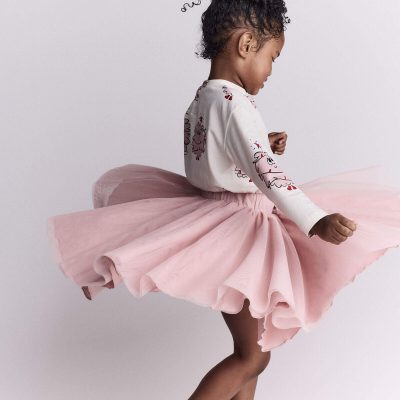 Toddler Girl Avenue Twirl™ Midi Skirt with Tulle - Light Pink