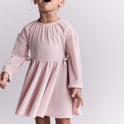Toddler Girl Velvety Avenue Twirl™ Dress - Light Pink