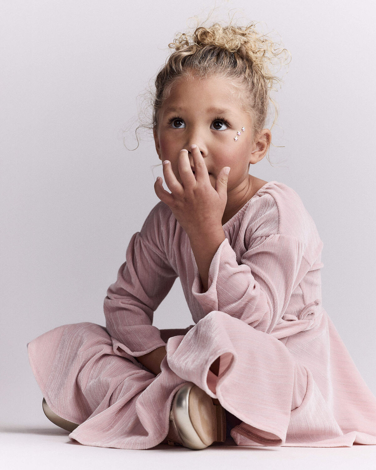 Toddler Girl Velvety Avenue Twirl™ Dress - Light Pink - Image 5