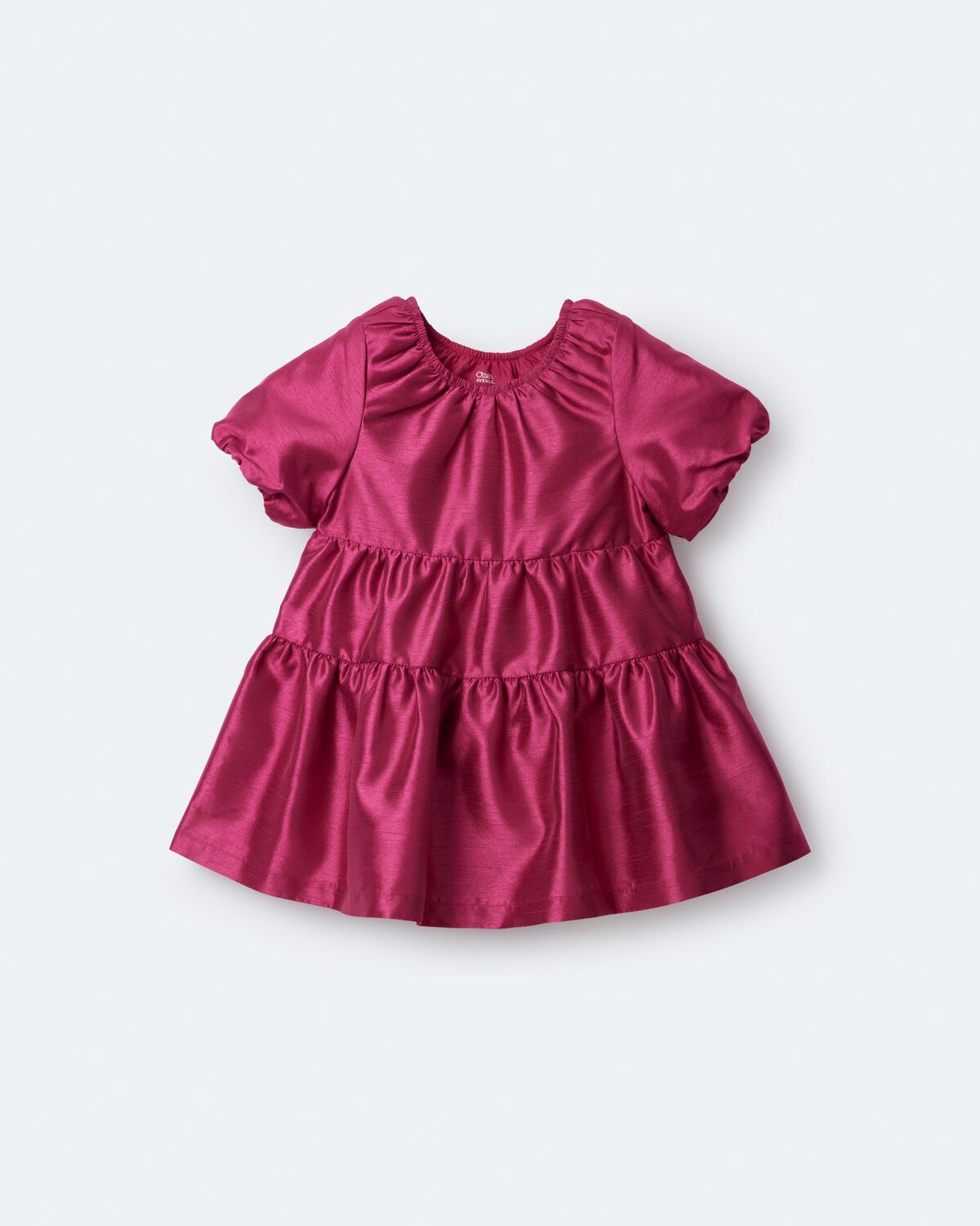 Toddler Girl Puff-Sleeve Tiered Party Dress - Pink - Image 2