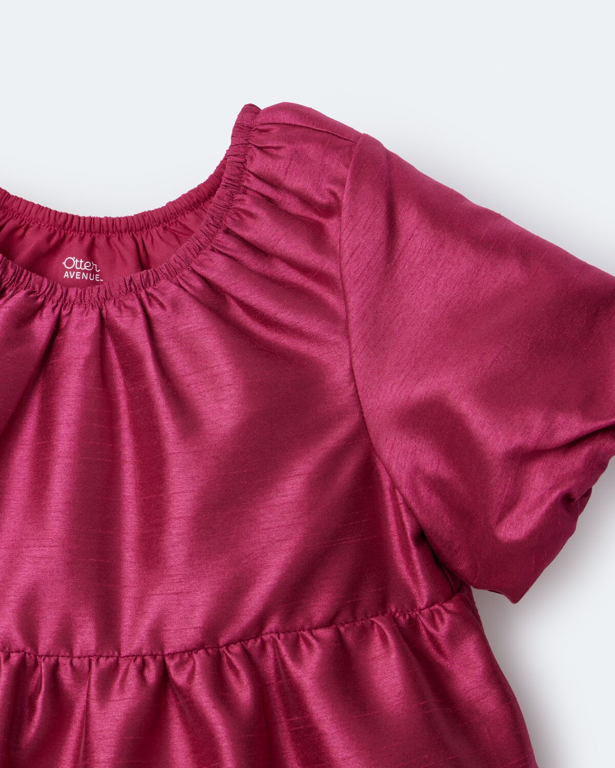Toddler Girl Puff-Sleeve Tiered Party Dress - Pink - Image 6
