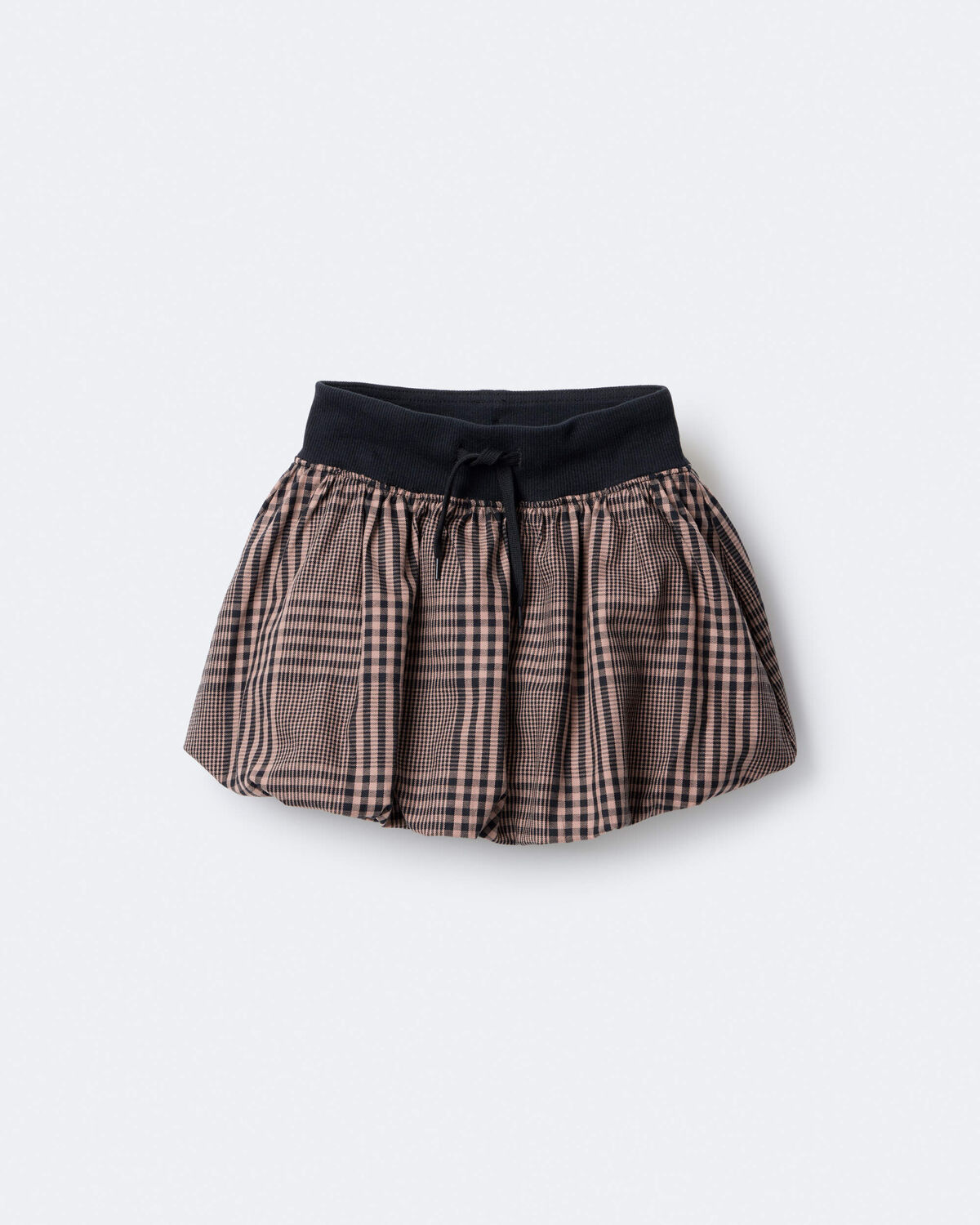 Toddler Girl Bubble Skirt in Plaid - Tan - Image 2