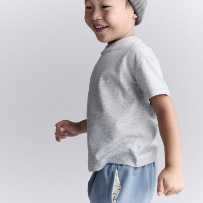 Toddler Short-Sleeve Relaxed Tee - Heather Grey