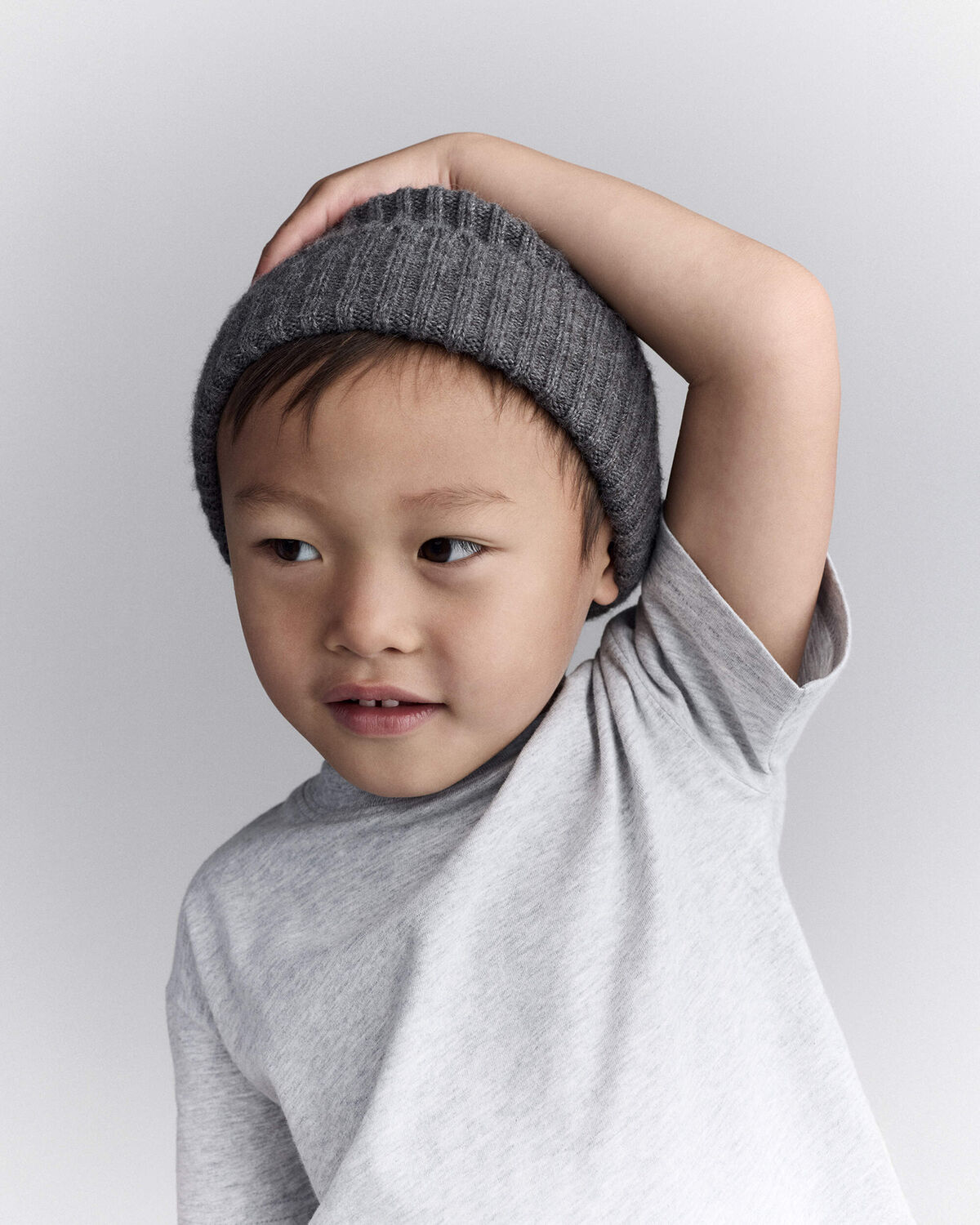 Toddler Short-Sleeve Relaxed Tee - Heather Grey - Image 3