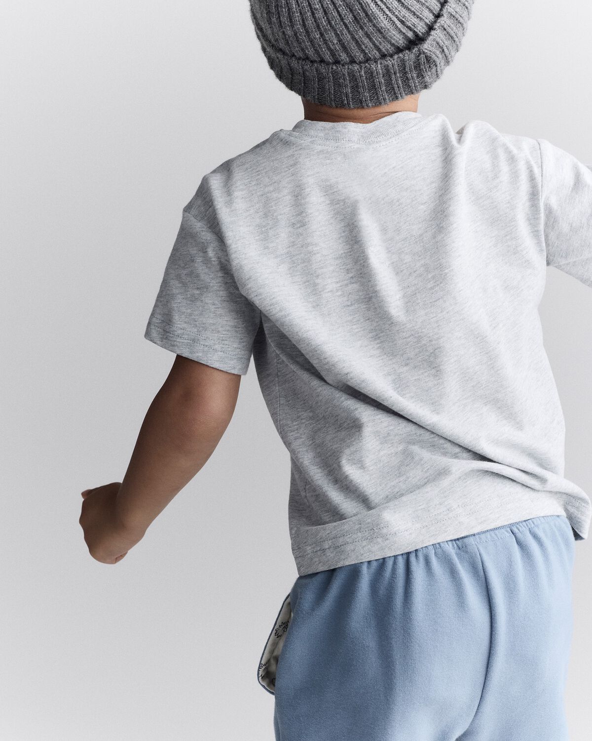 Toddler Short-Sleeve Relaxed Tee - Heather Grey - Image 4