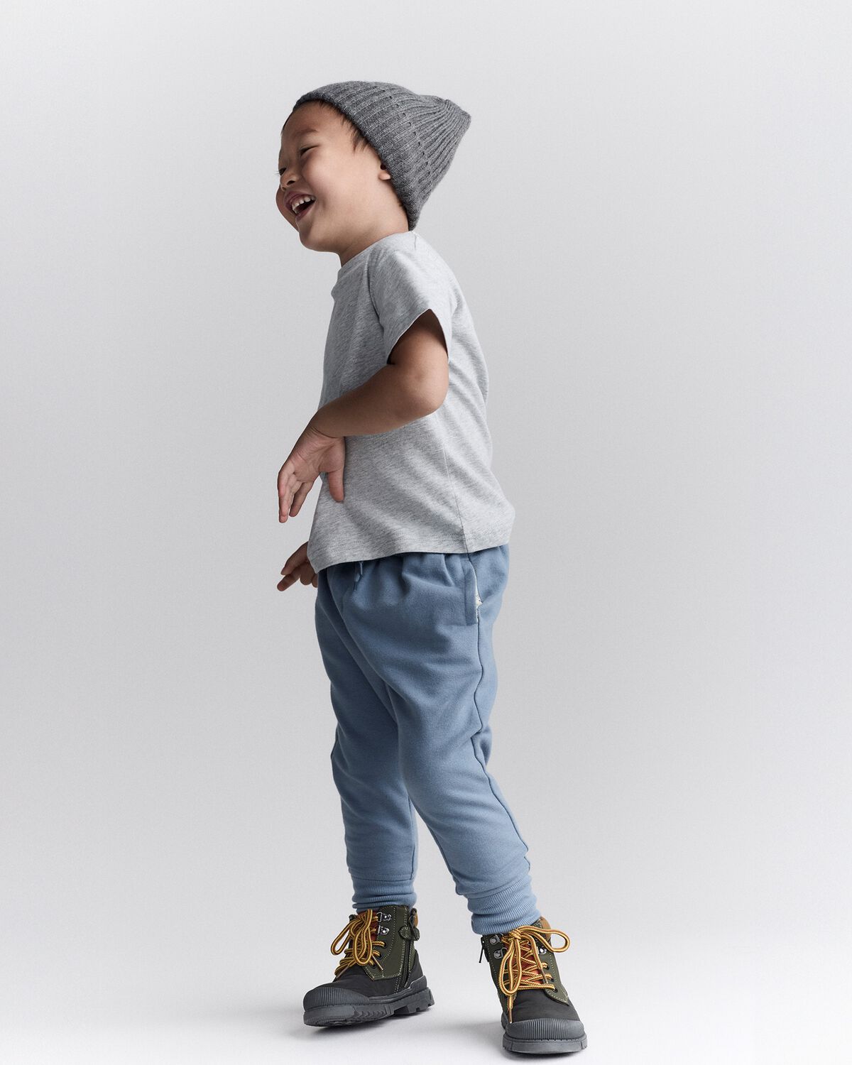 Toddler Short-Sleeve Relaxed Tee - Heather Grey - Image 5