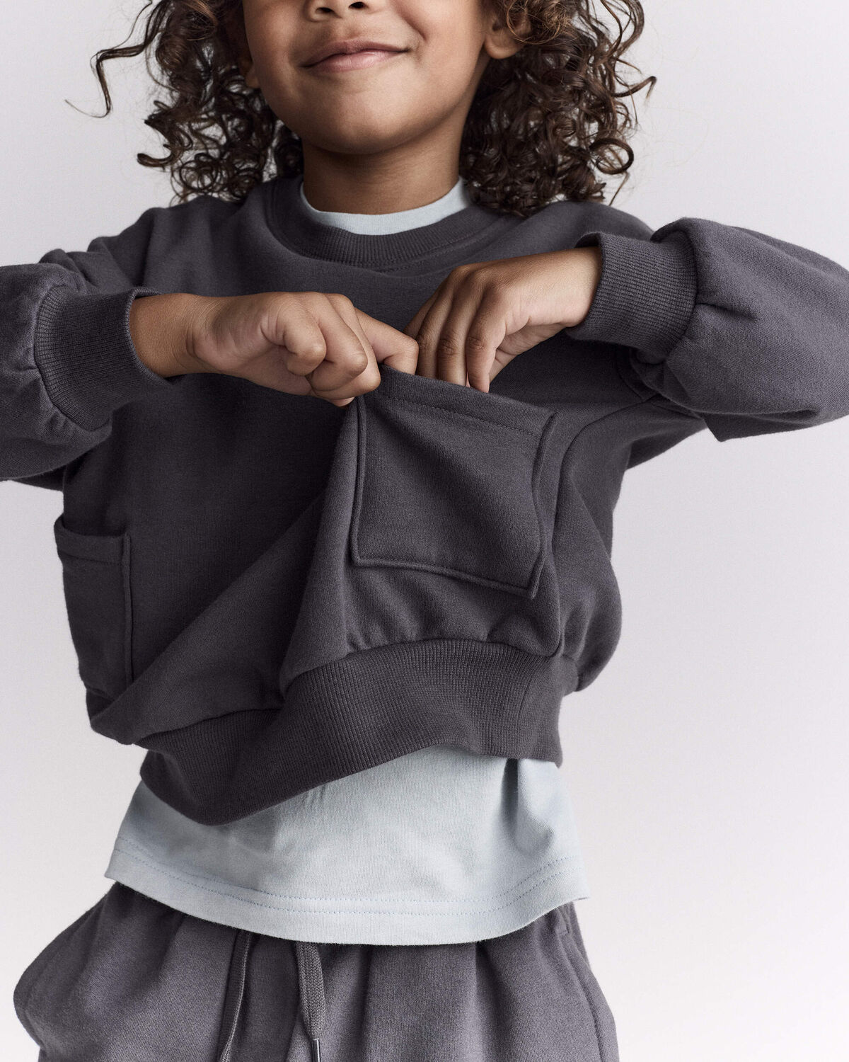 Toddler Otter Sweatshirt™ with Pockets - Dark Grey - Image 4