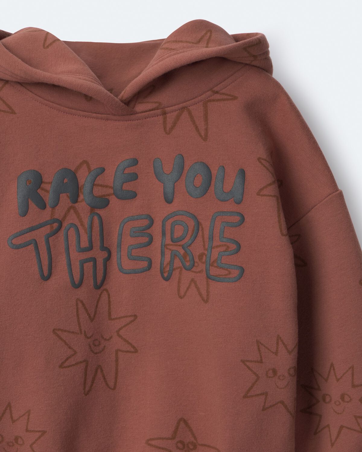 Toddler Race You There' Fleece Hoodie - Rust - Image 6