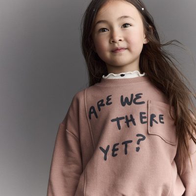 Toddler Neutral Are We There Yet' Pullover Sweatshirt - Mocha Brown