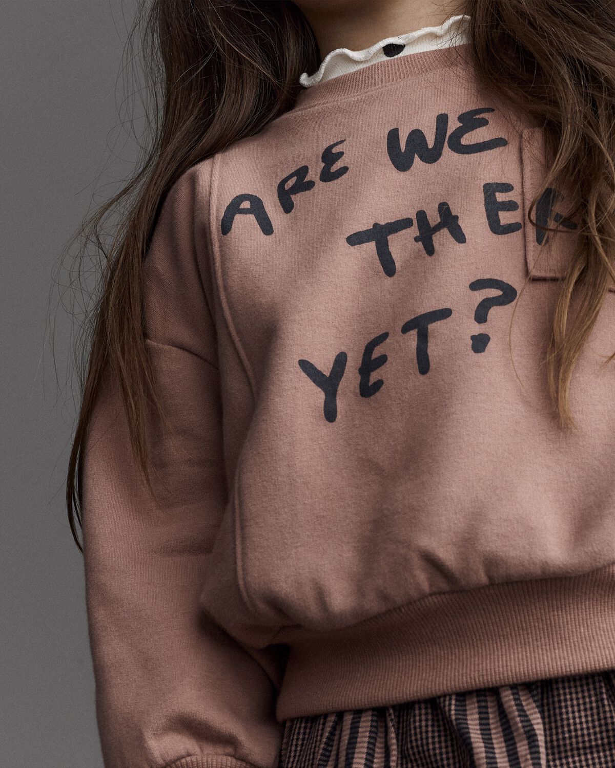 Toddler Neutral Are We There Yet' Pullover Sweatshirt - Mocha Brown - Image 5