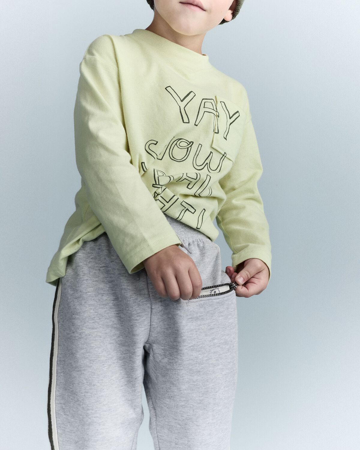 Toddler Fleece Jogger Pant - Heather Grey - Image 3