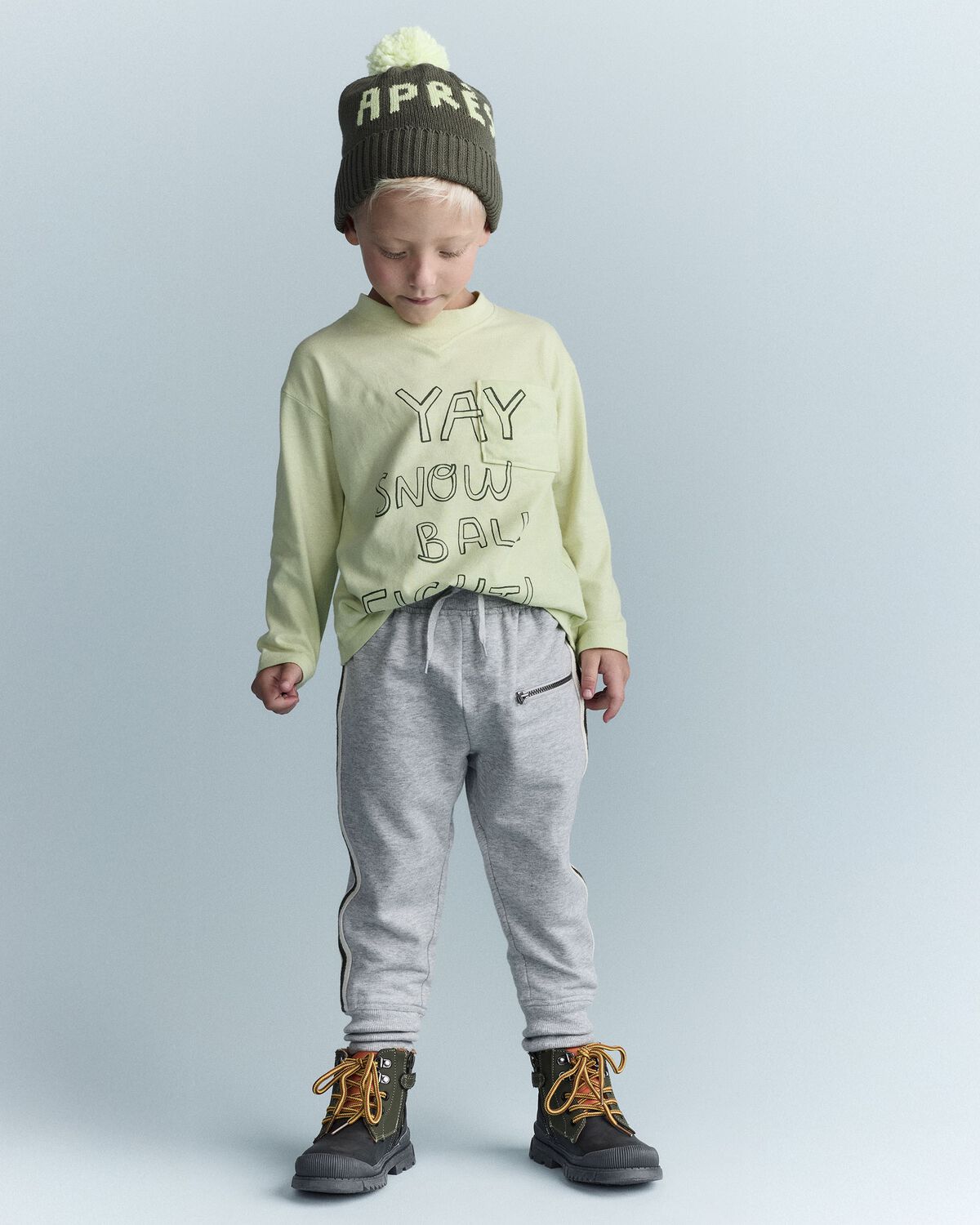 Toddler Fleece Jogger Pant - Heather Grey - Image 5
