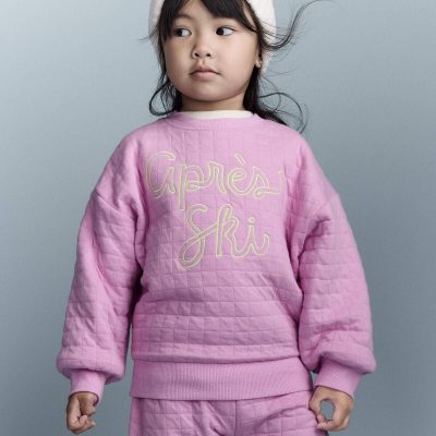 Toddler Girl Après Ski' Dolman-Sleeve Sweatshirt - Lilac