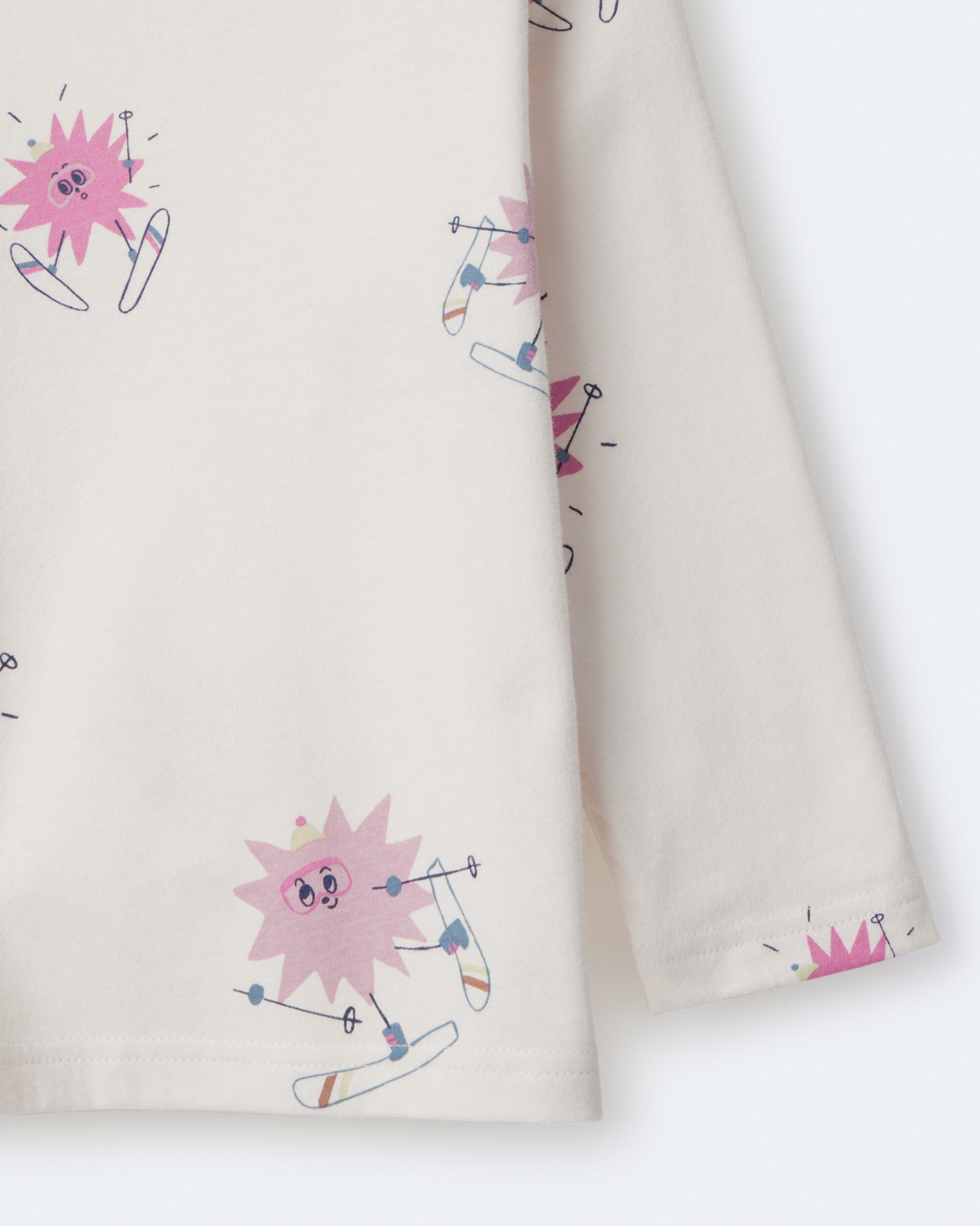Toddler Girl Long-Sleeve Relaxed Tee in Polka Dot Print - Pink - Image 5