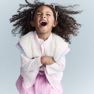 Toddler Girl Colorblock Zip-Up Jacket - Light Pink/Cream
