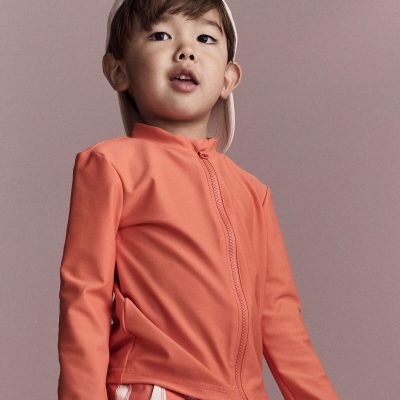 Toddler Full-Zip Long-Sleeve Rashguard - Orange