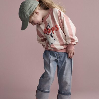 Toddler Cuffed Pant in Denim - Blue