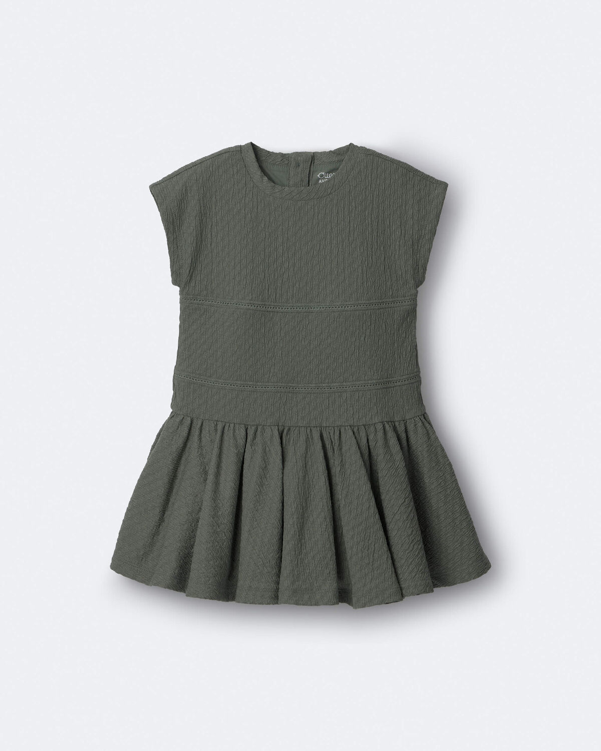 Toddler Girl Drop-Waist Dress - Olive - Image 2