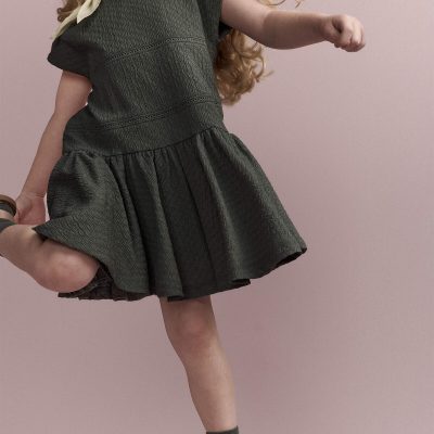 Toddler Girl Drop-Waist Dress - Olive