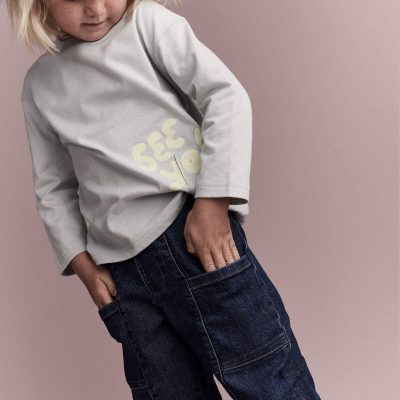 Toddler Pocket Pant in Denim - Blue