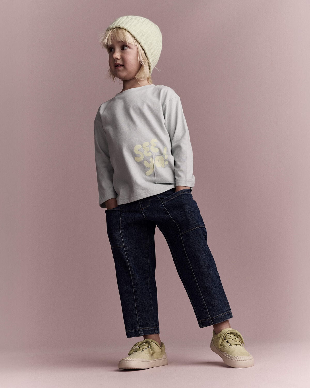 Toddler Pocket Pant in Denim - Blue - Image 3