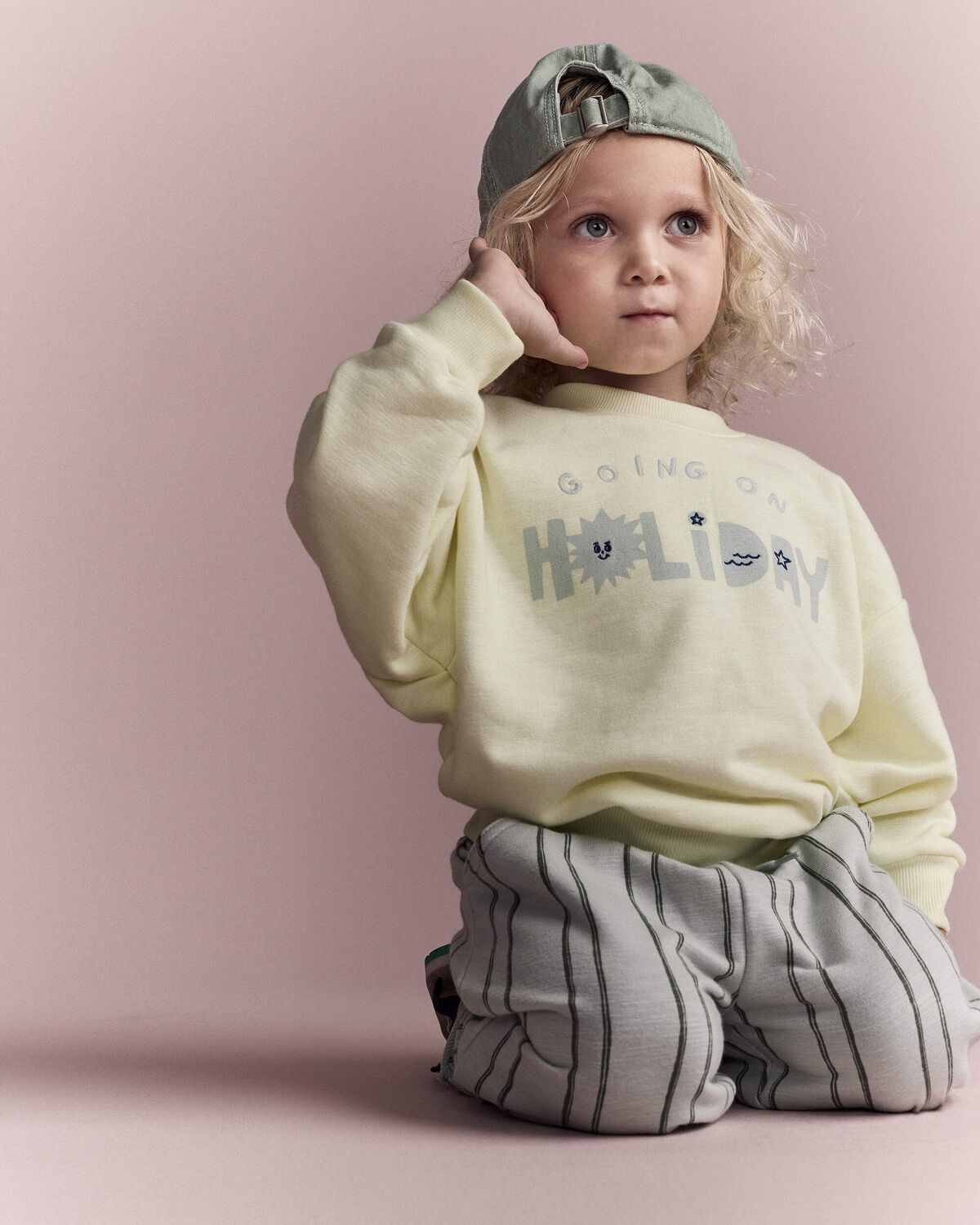 Toddler 'Going On Holiday' Dolman-Sleeve Sweatshirt - Yellow - Image 3